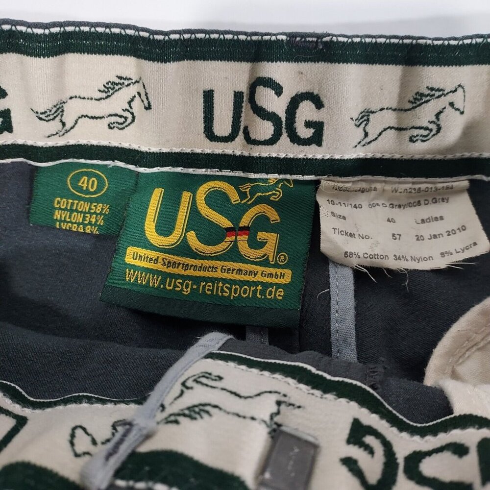 USG Full Seat Riding Pants Breeches Ladies Size 40 German - Picture 4 of 16